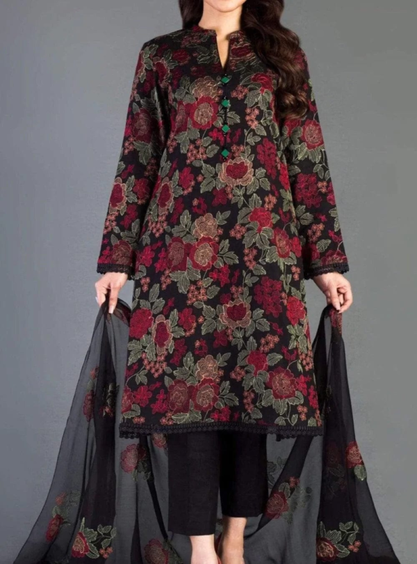 EMBROIDERED 3PC LAWN DRESS